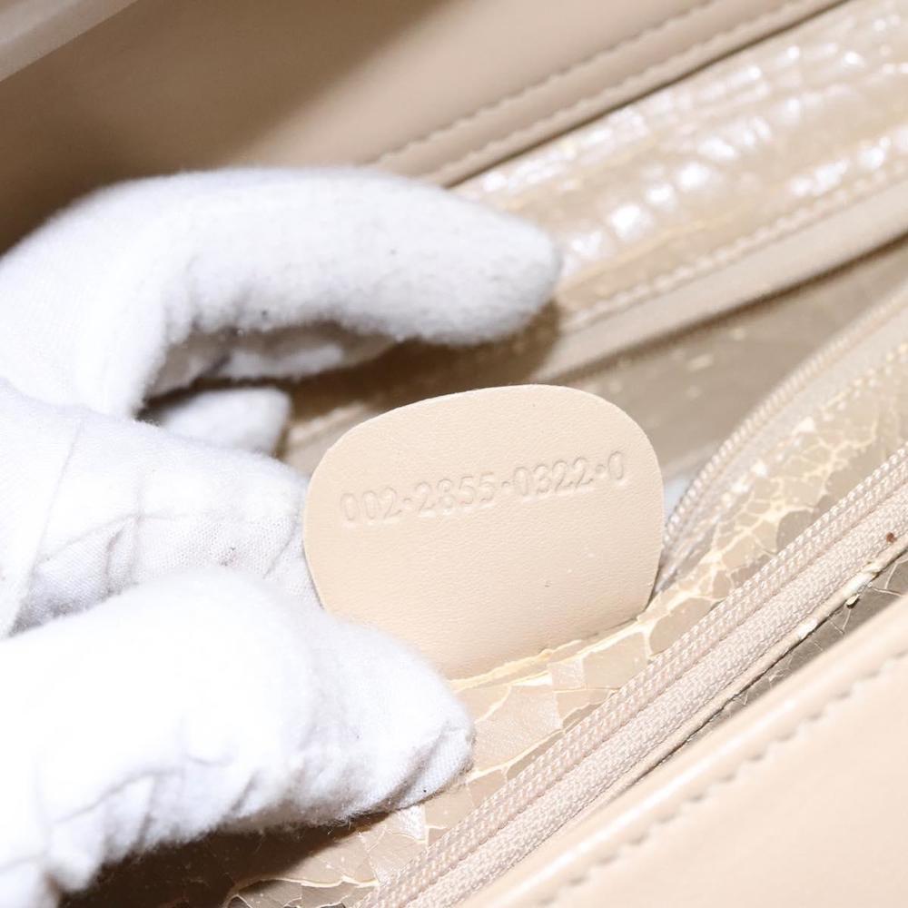 GUCCI Bamboo Hand Bag Leather 2way Beige Gold 002 2855 0322 0 Auth 118505 - Picture 12 of 16